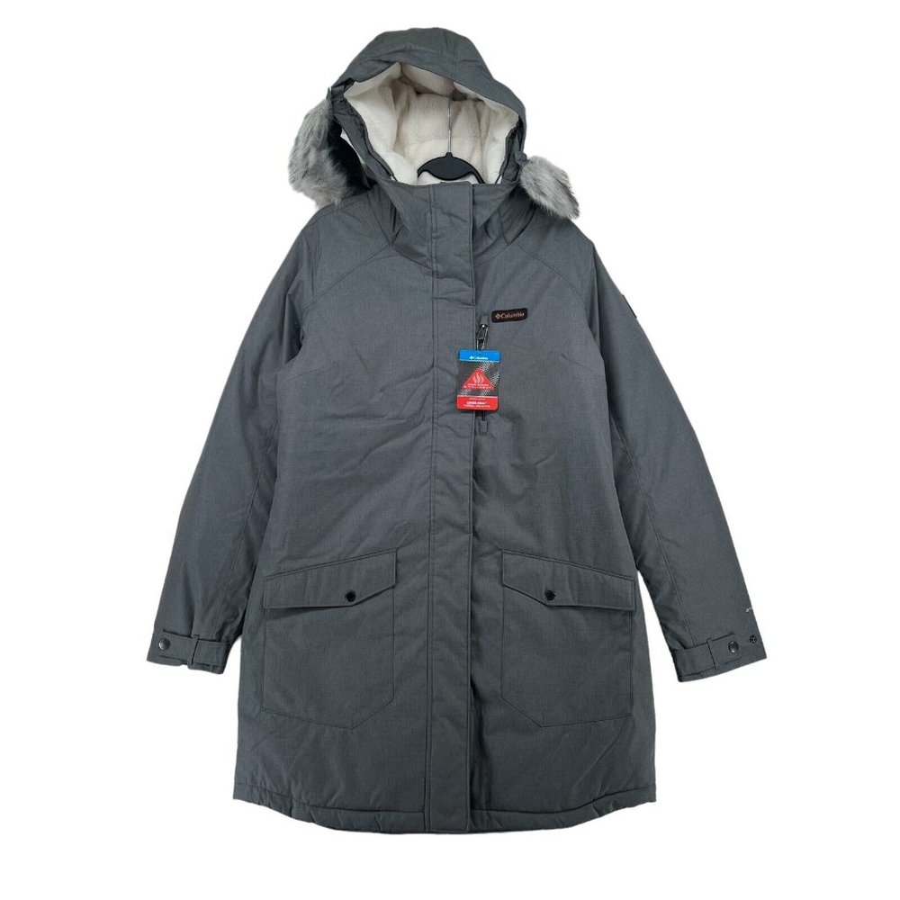 Columbia Women's Suttle Mountain Long Insulated Jacket Coat Parka Grey NWT sz L